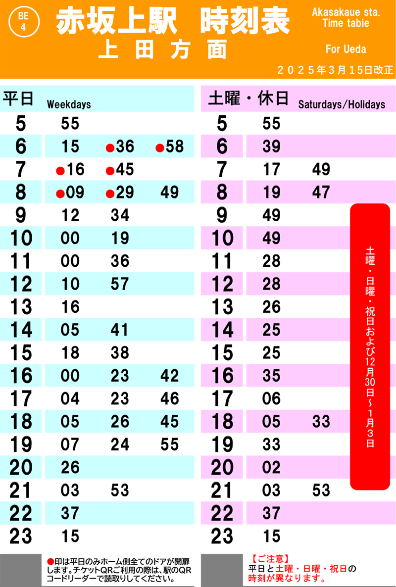 上田方面