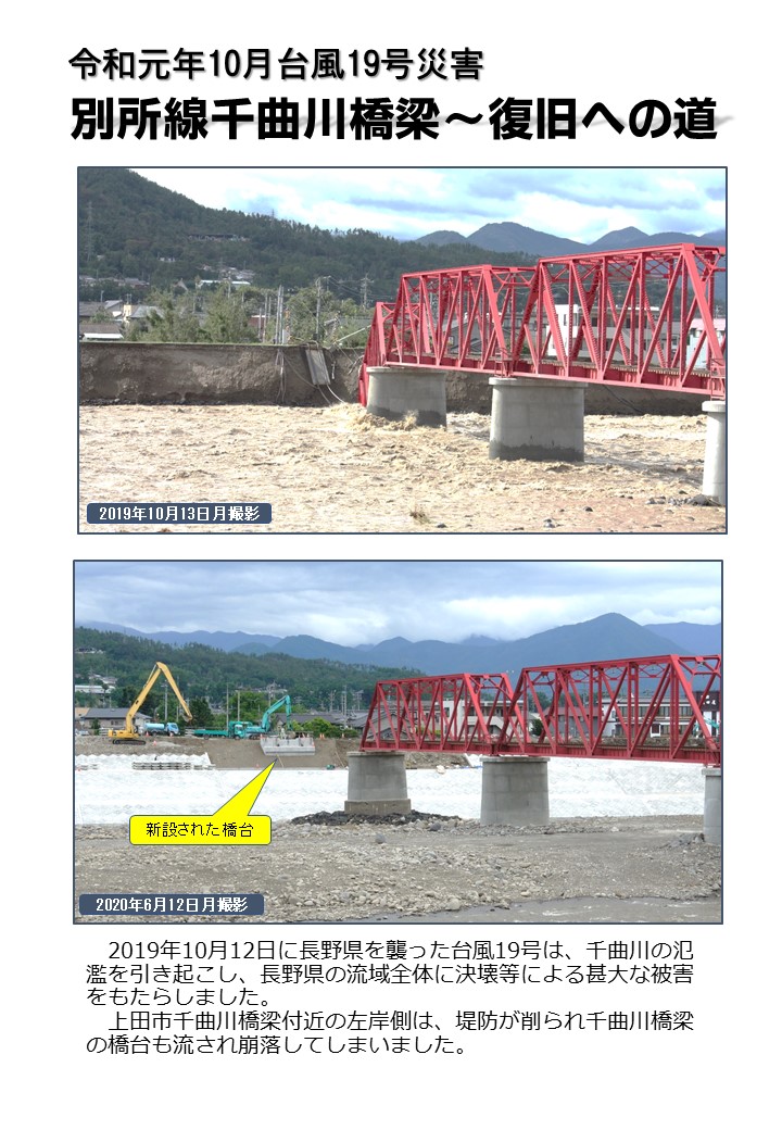 千曲川橋梁の現況について | 上田電鉄株式会社